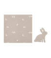 Muselina bambú con dou dou (115x115) (38x38) Casual Bunny