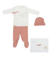 Set nacimiento - 4p (jubón, polaina, gorrito y bolsa muda) (0/1m) Bimbidreams Fox